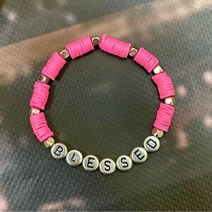 Handmade Beaded Bracelets in turquoise or pink